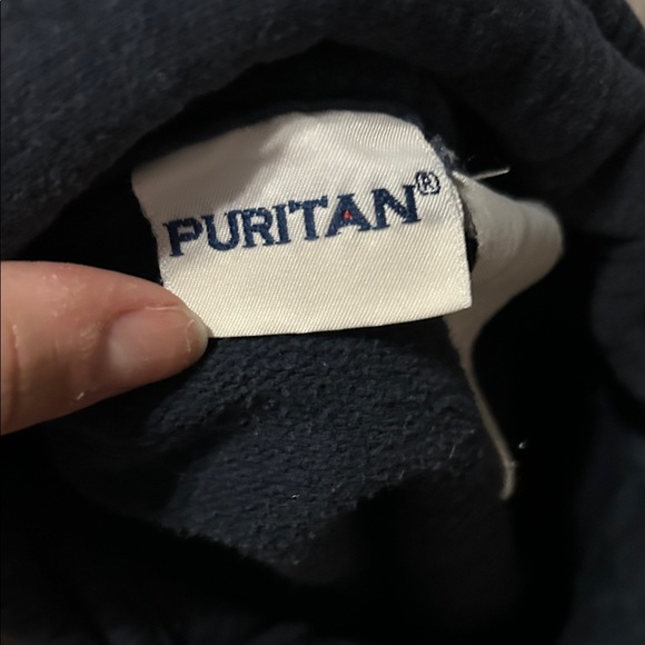 Men's Navy, Green, and Gray Sweater - Picture 3 of 3